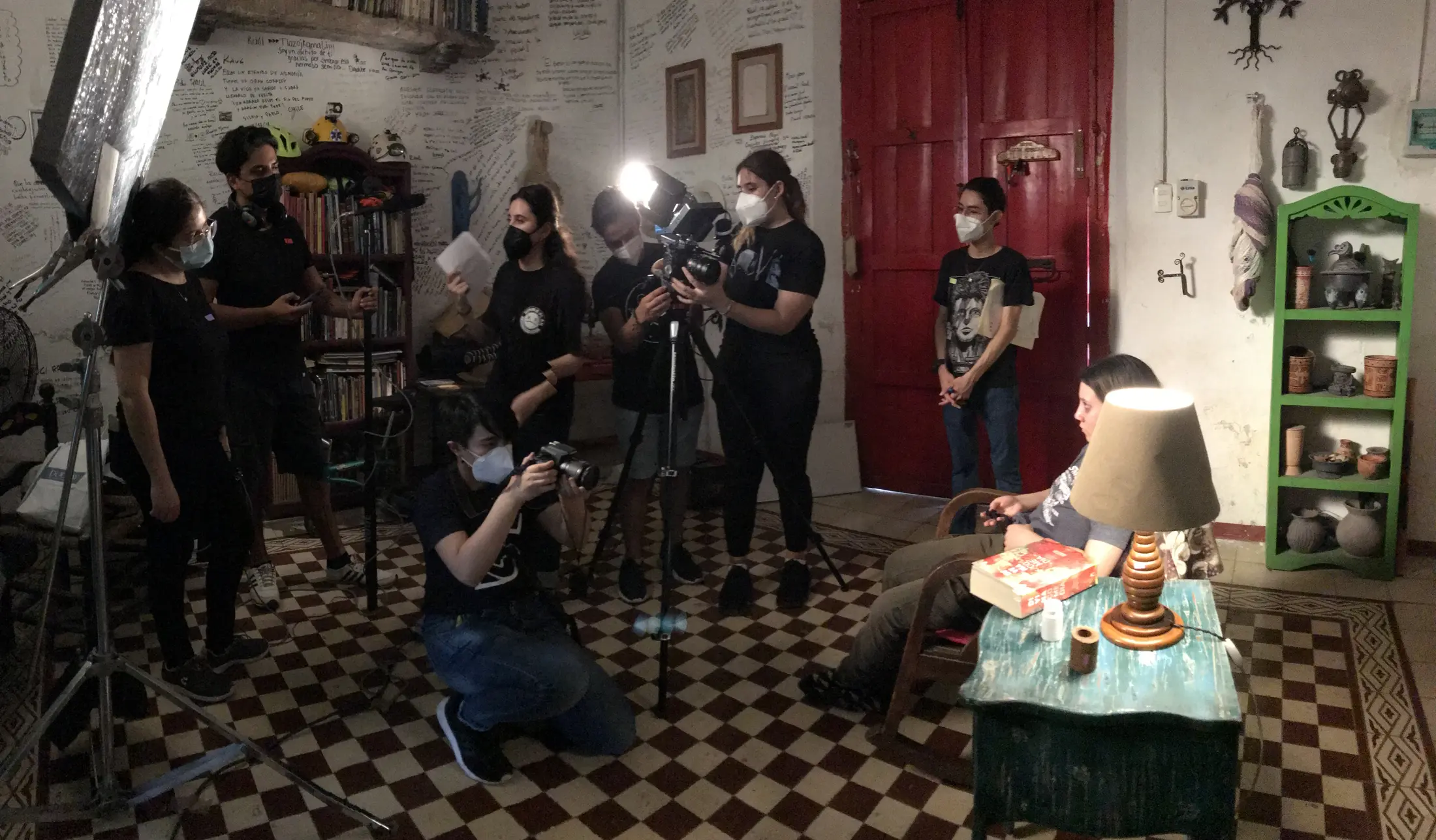 Set del cortometraje El sueño de Eva